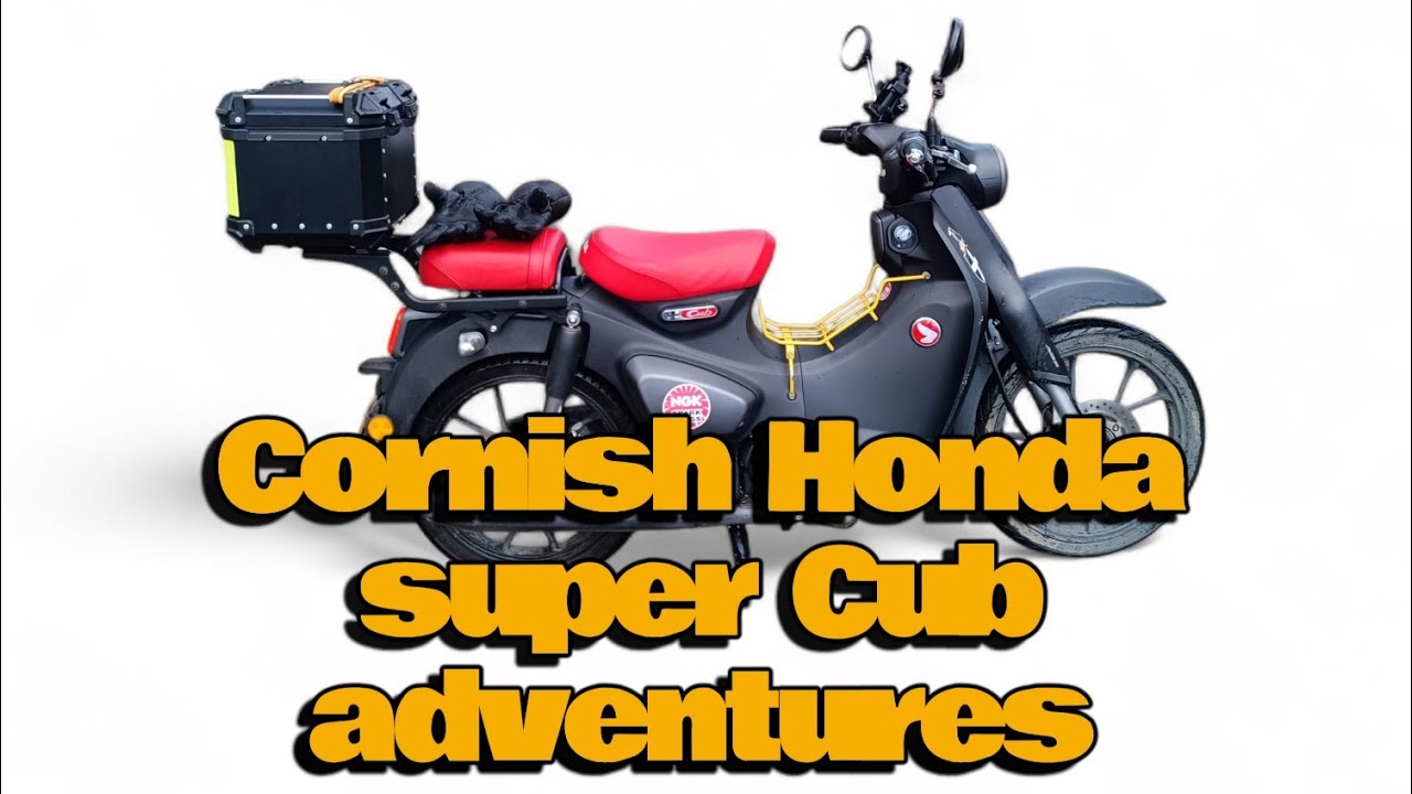 Honda super Cub adventures the way to St Agnes cornwall 