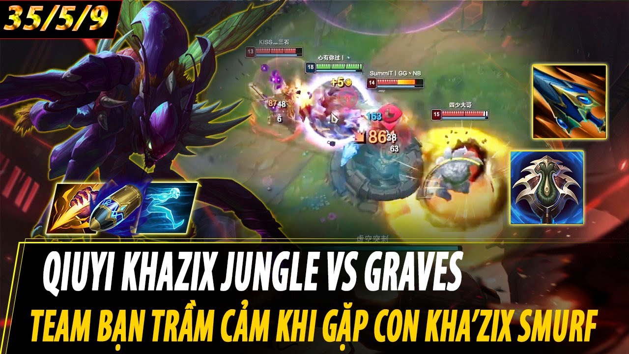RANK 1 KHAZIX CN - QIUYI KHA'ZIX VS GRAVES | CN PATCH 14.1