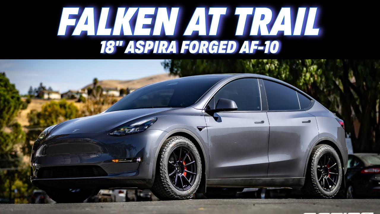 Transforming this Model Y Performance with 18" Aspira Forged AF-10 Wheels & Falken AT Trail Tires!