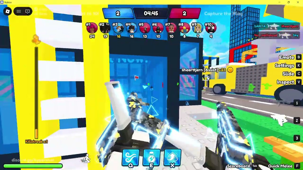 playing rblx hypershot (fps game)