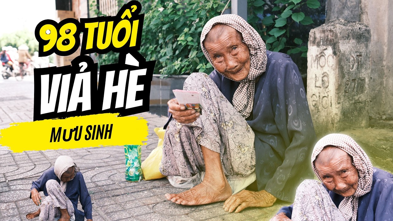 98 tuổi liệt người vẫn lết đi kiếm tiền suốt 15 tiếng mỗi ngày dù có rất nhiều con cháu I Phong Bụi