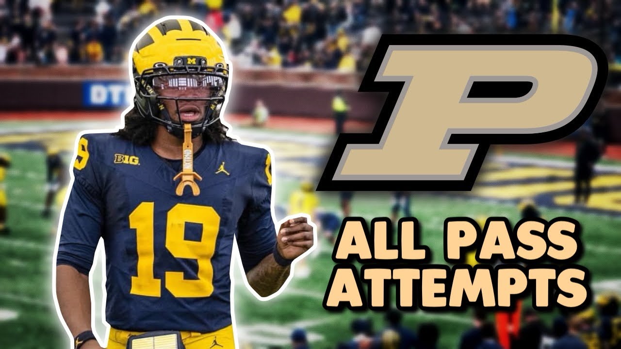 Bryce Underwood All Passing and Rushing Attempts Vs Purdue
