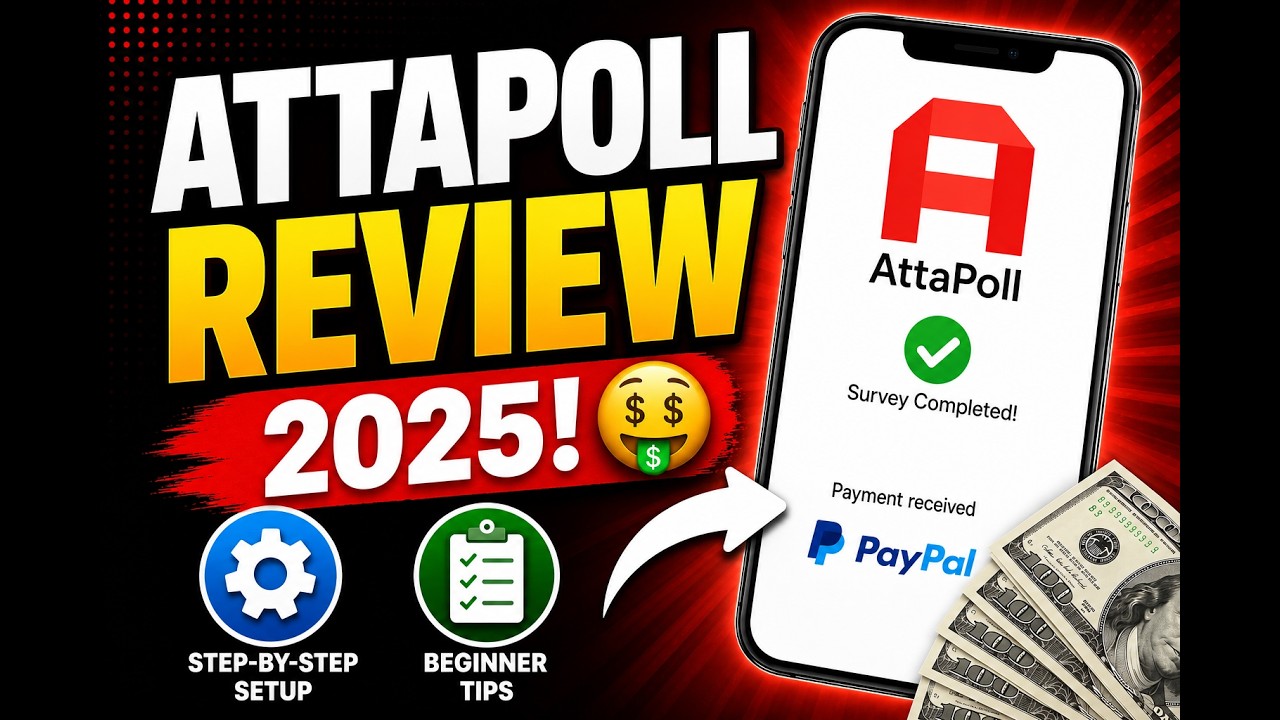 AttaPoll Review 2025! 🤑 | Step-by-Step Setup Tutorial & Tips for Beginners