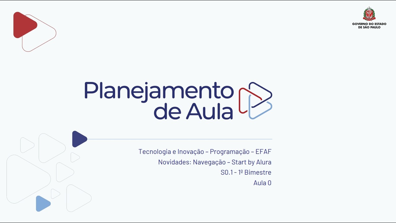 Planejamento de Aulas 2026: Tec. e Inovação Prog. 6º ao 9º ano - Novidades: Navegação Start by Alura