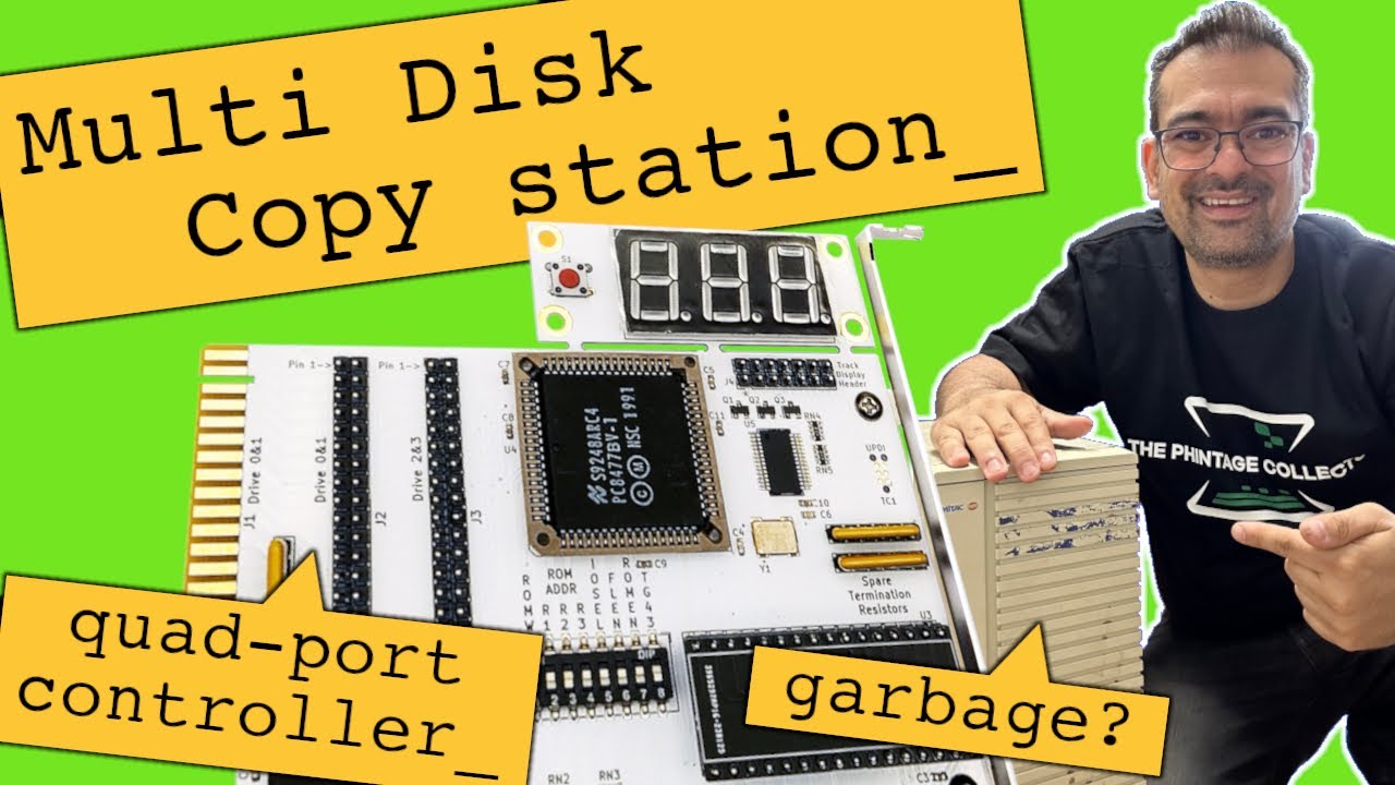 How I finally built my retro Multi Disk Copy station [feat. TexElec Quad-Flop controller]