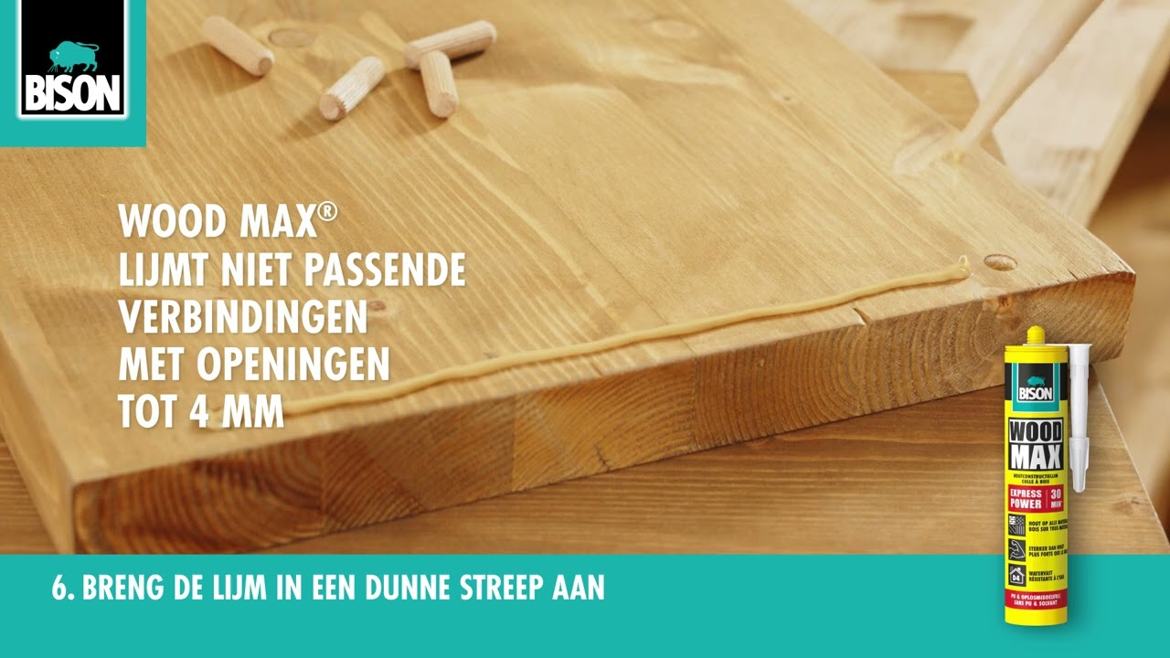 Houten boekenkast monteren met Bison Wood Max
