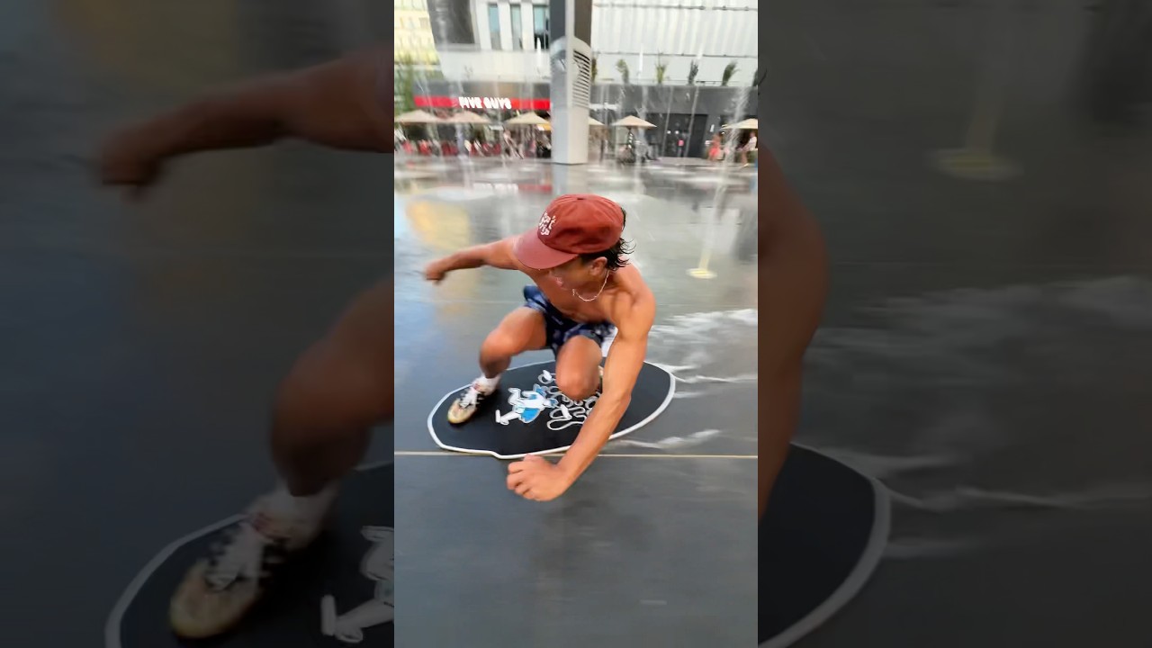 Smoothest urban skimboarding you will see today!