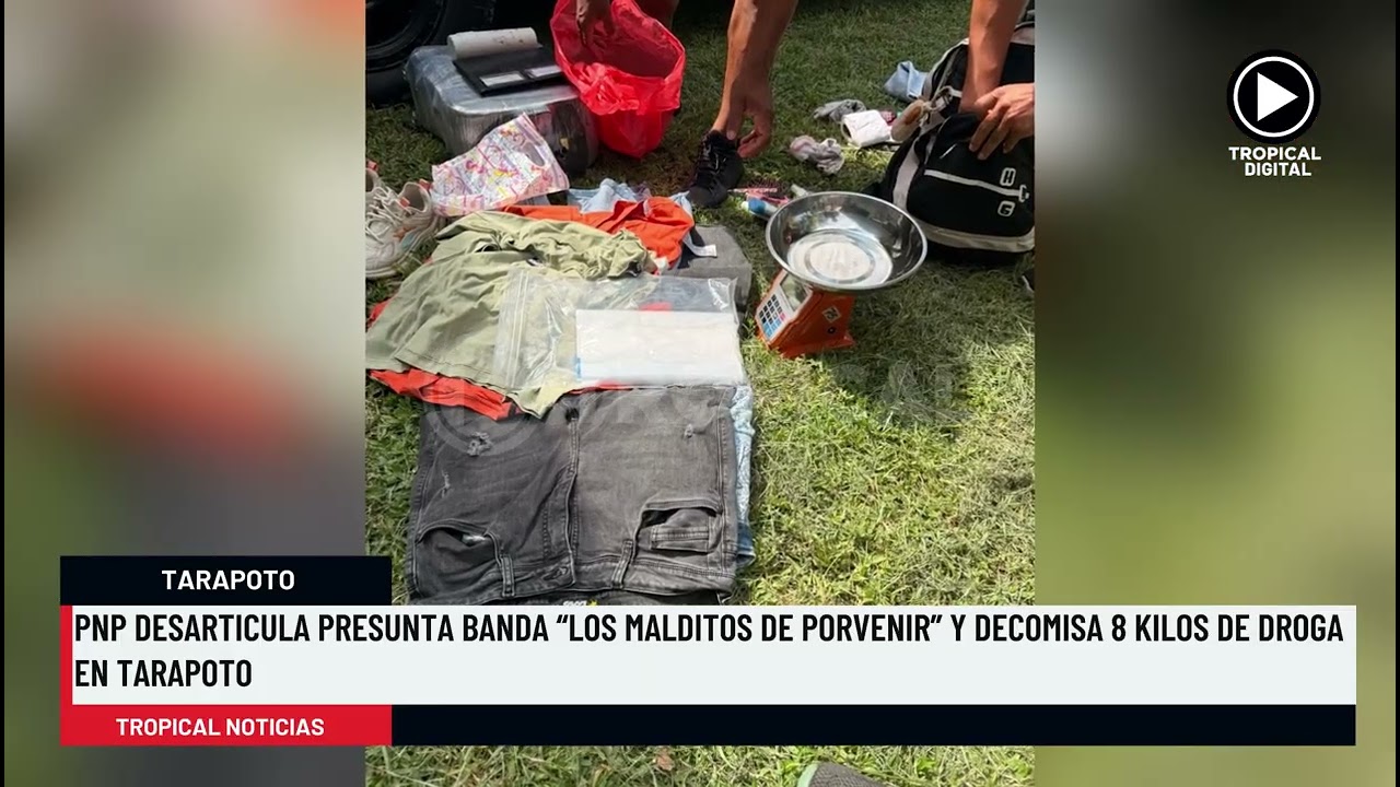 🔴PNP desarticula presunta banda “Los Malditos de Porvenir” y decomisa 8 kilos de droga en Tarapoto