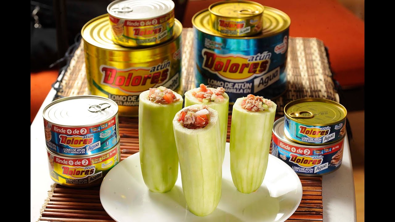 Pepinos rellenos de atún Dolores - Receta fácil de preparar
