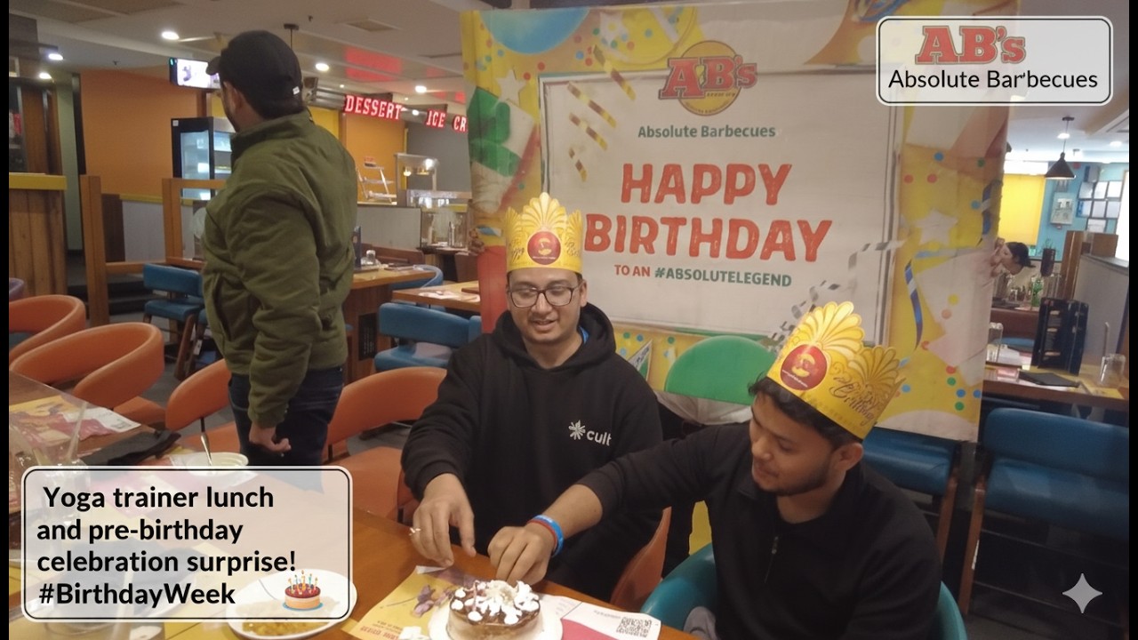 Cult Fit Trainer Ke Saath Birthday Lunch Surprise! 🧘‍♂️🎂 #birthdayweekend