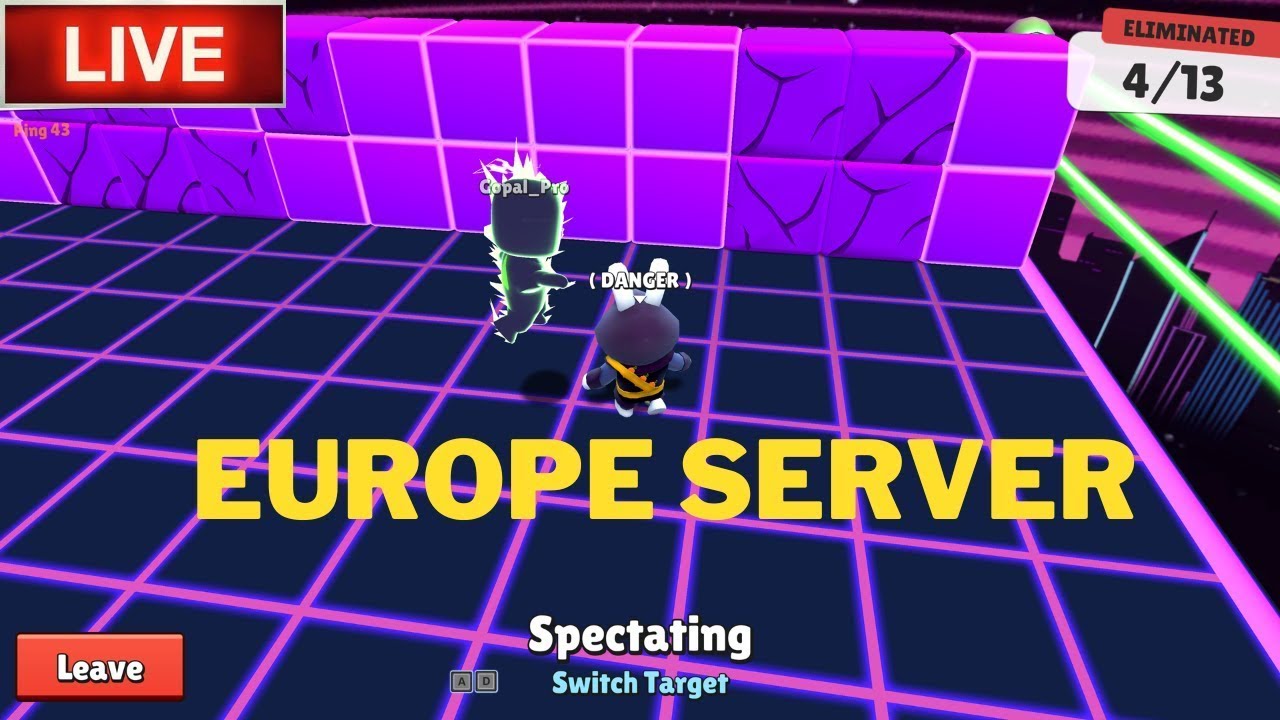EU SERVER STUMBLE GUYS LIVE BLOCK DASH ENDLESS |STUMBLE GUYS LIVE