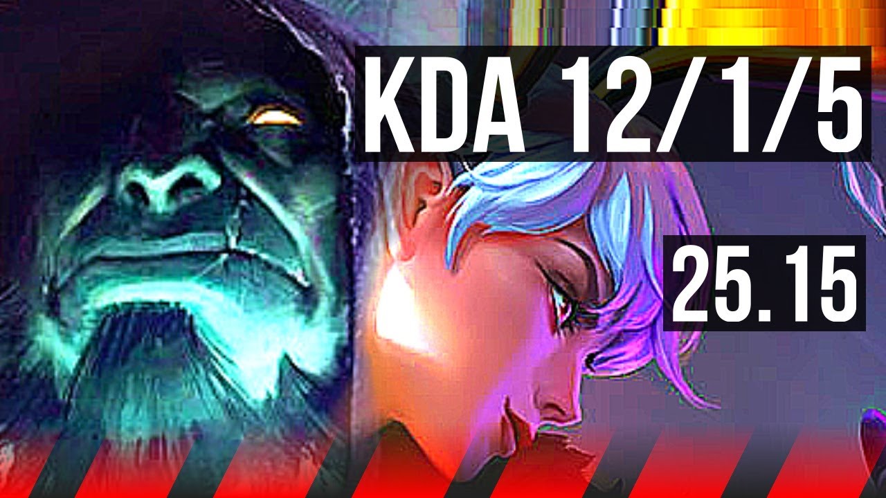 YORICK vs RIVEN (TOP) | 12/1/5, 8 solo kills, Legendary | NA Master | 25.15