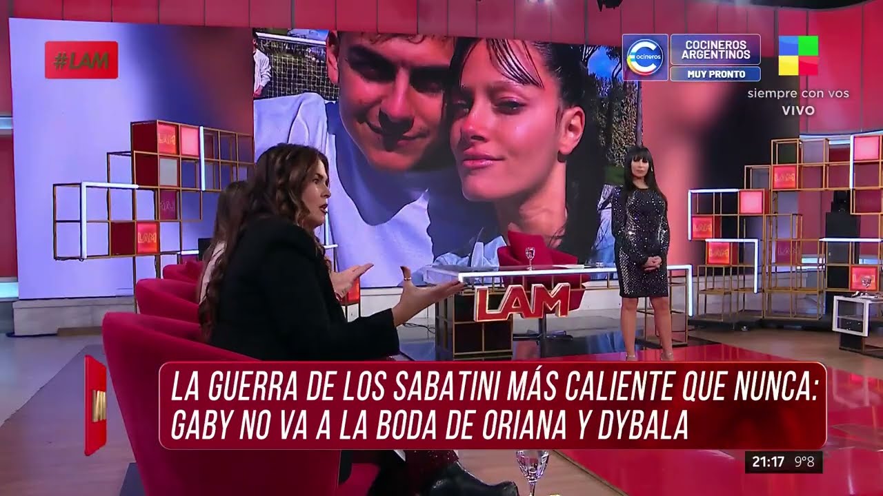 💥  GABY SABATINI no va a la boda de ORIANA y PAULO DYBALA