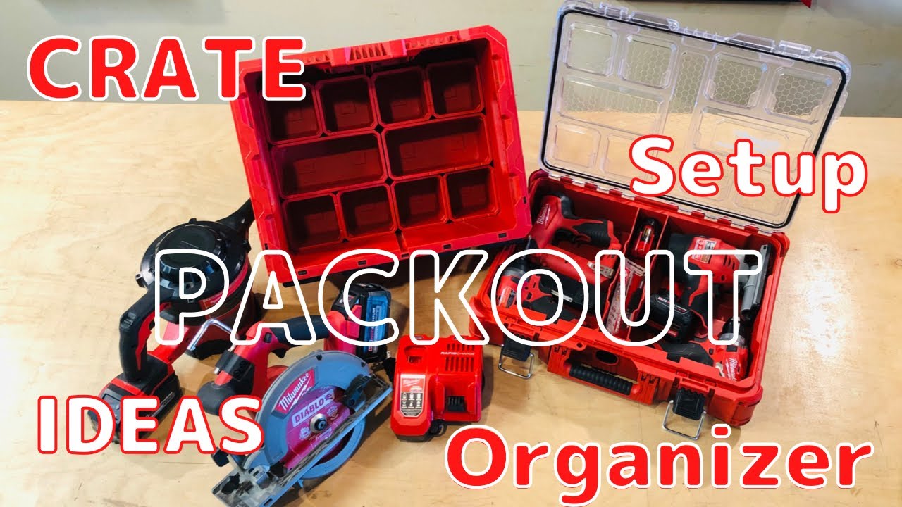 CRATE & Organizer Toolbox Milwaukee PACKOUT Mods / Setup / Ideas !
