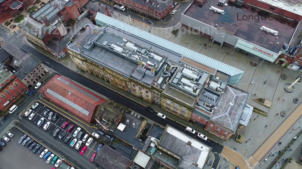 Oldham Town Hall Drone Footage Longworth