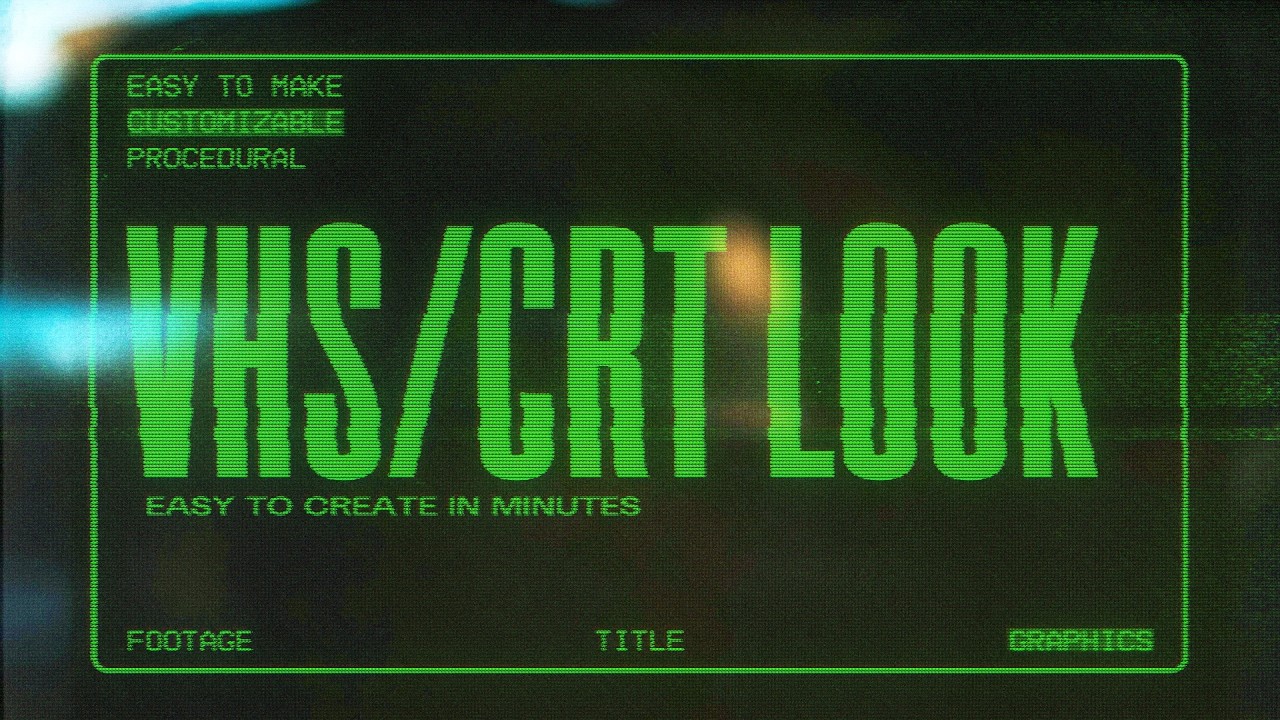 How To Make A VHS/CRT Look In After Effects | Tutorial