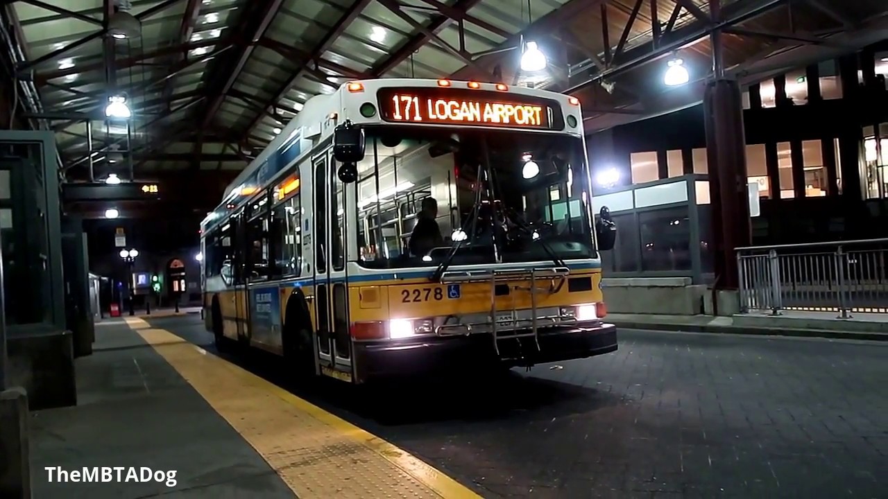 TheMBTADog: MBTA Bus 171 Ride: Dudley Square to Logan Airport via Andrew Square [NABI 2278]