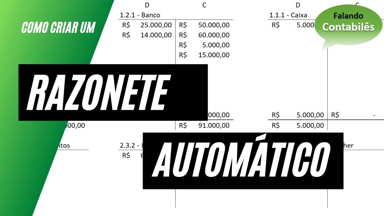 Monte razonetes autometicamente a partir de lançamentos do livro diário