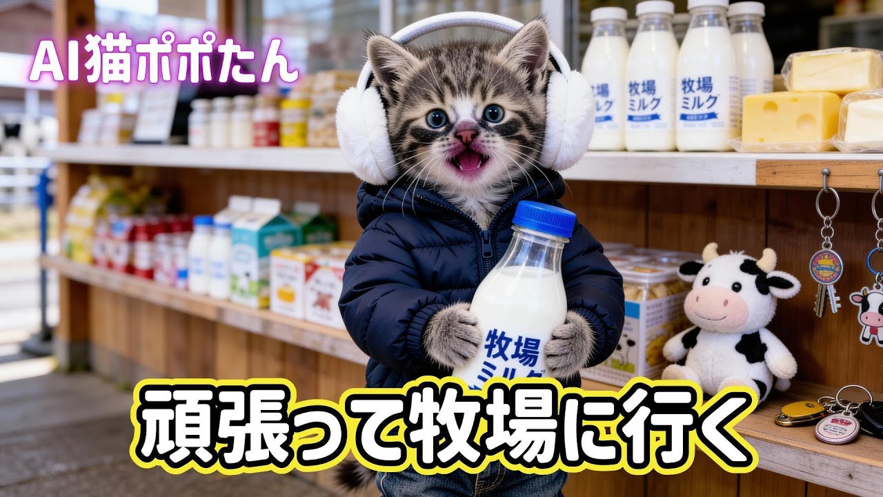 AI猫ポポたん 食欲不振の愛犬チワワのために、牧場に行って大好物のミルクを買ってくる