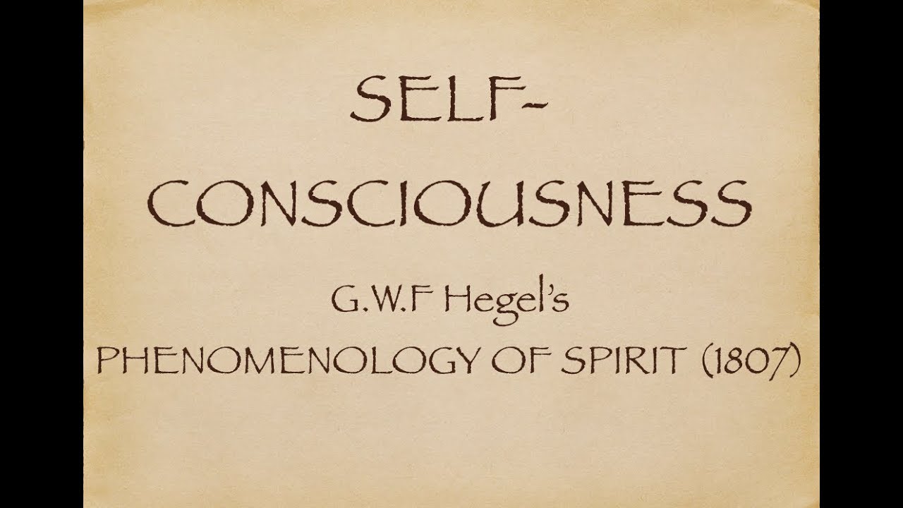 SELF-CONSCIOUSNESS - Hegel's Phenomenology of Spirit