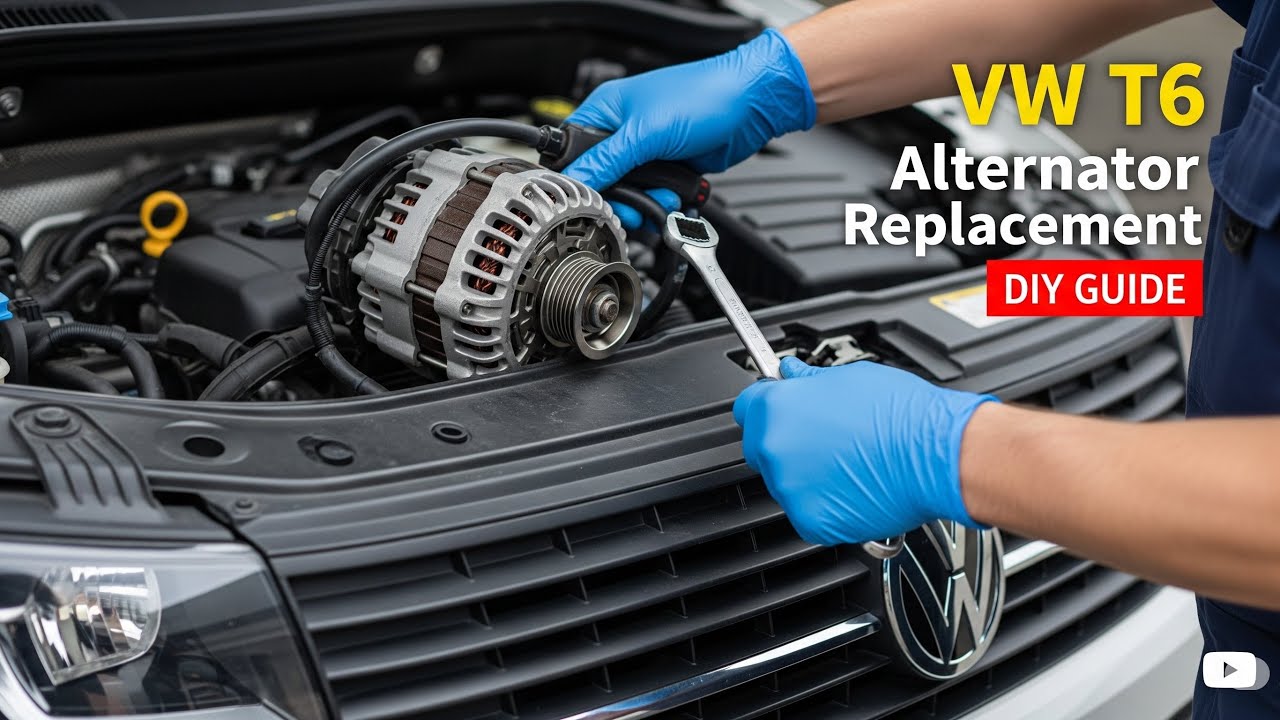 VW T6 Lichtmaschine ausbauen ersetzen Generator wechseln tauschen ohne Servicestellung