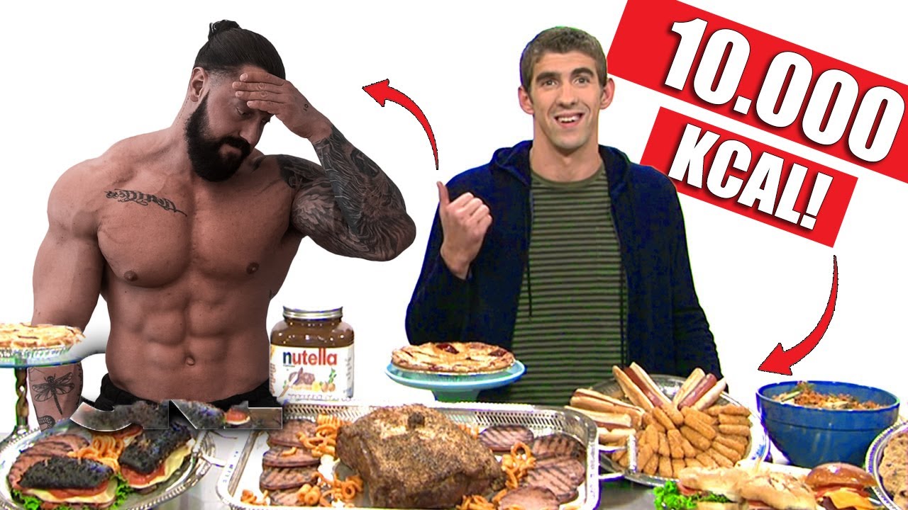 CELÝ DEN JÍM JAKO MICHAEL PHELPS | 10.000 KALORIÍ!