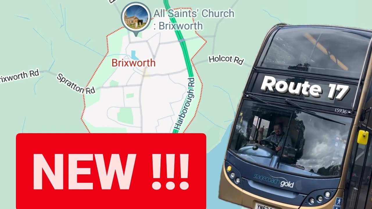Bus Route 17 Brixworth from Northampton Stagecoach Midlands