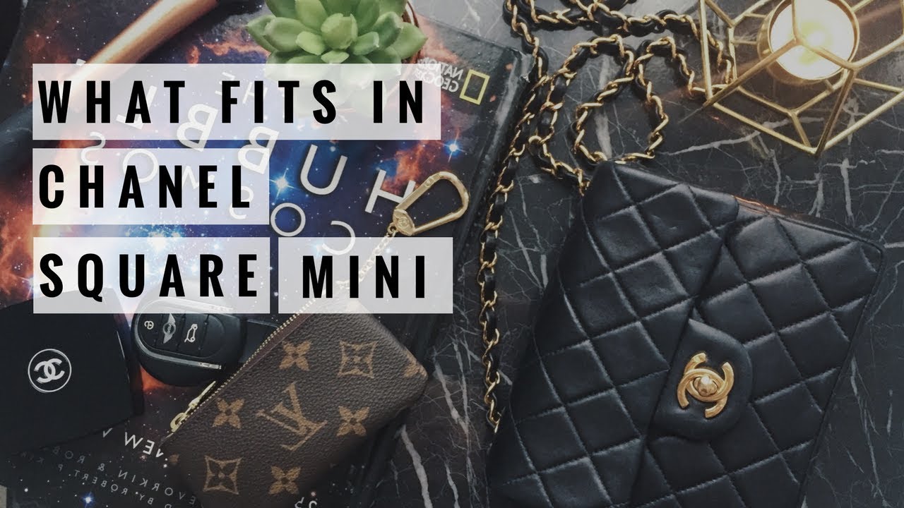 What fits in Vintage CHANEL Square Mini & Review