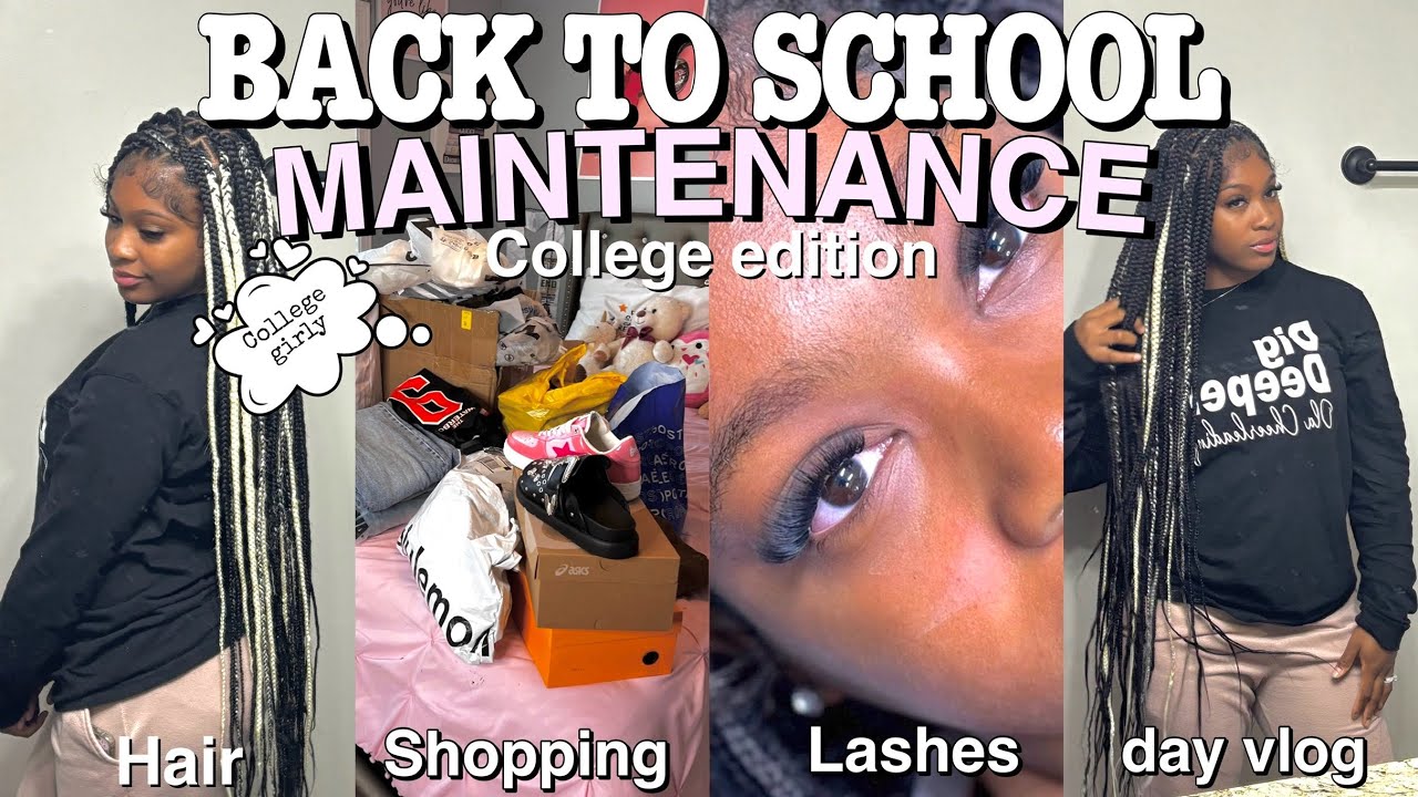 BACK TO SCHOOL MAINTENANCE VLOG College edition | Hair, Lashes, Braces off!💕