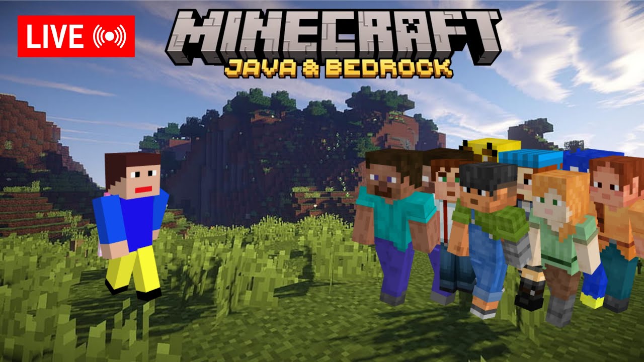 Live Minecraft Java e Bedrock jogando com os inscritos!