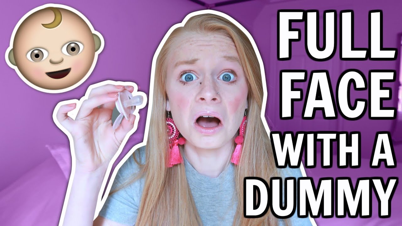 FULL FACE USING ONLY MY BABY SISTER'S DUMMY! 👶 *so bad*