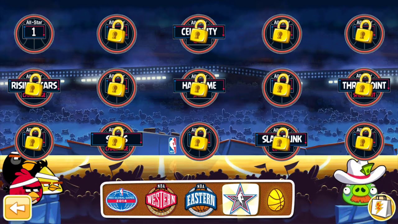 Angry Birds Seasons Ham Dunk All Star levels (v 5.0.0)
