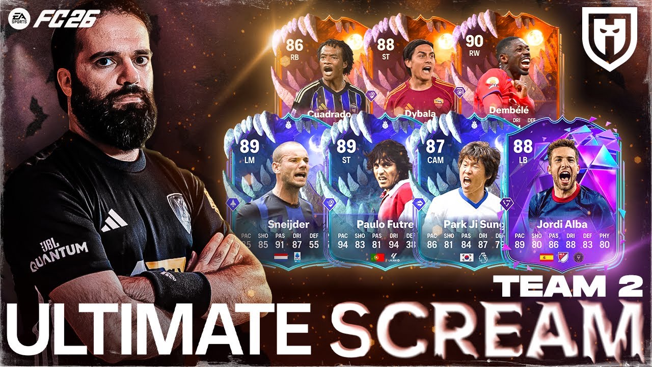 TEAM 2 ULTIMATE SCREAM | PARK, FUTRE, SNEIJDER, DEMBELE, DYBALA, CUADRADO, JORDI ALBA | FC26 REVIEW
