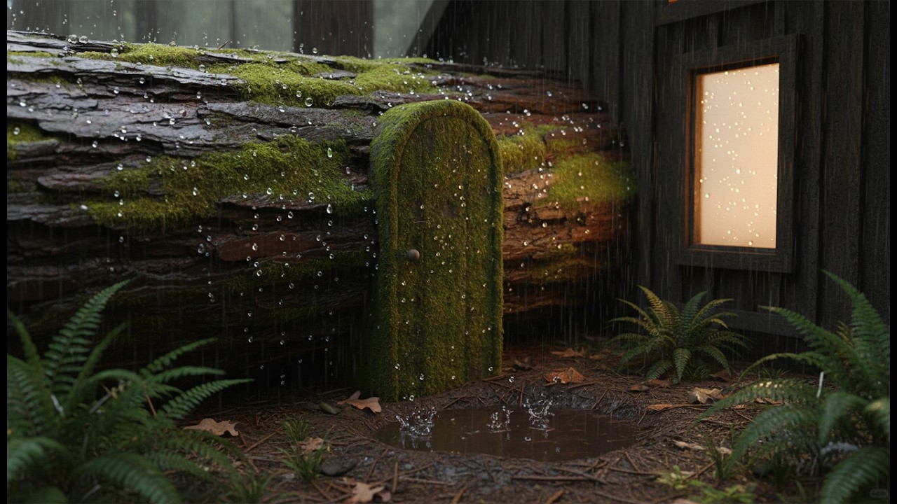 ⛺I Built a Secret Cabin Inside a Fallen Redwood🌳 No One Knows It’s There!☕
