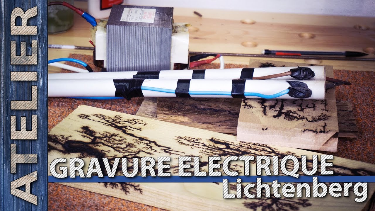 ⚠️Gravure électrique sur bois, les figures de Lichtenberg.