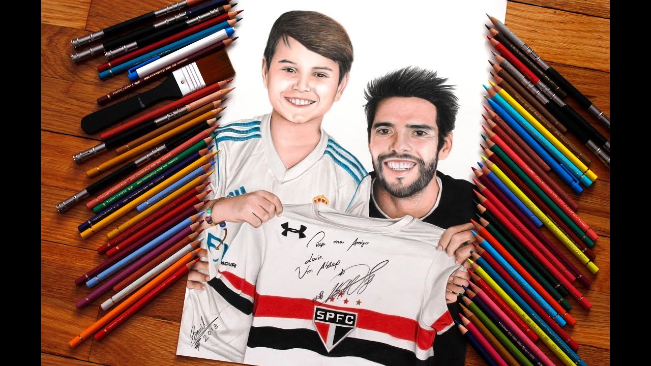 Drawing Kaka with his lucky fan .....