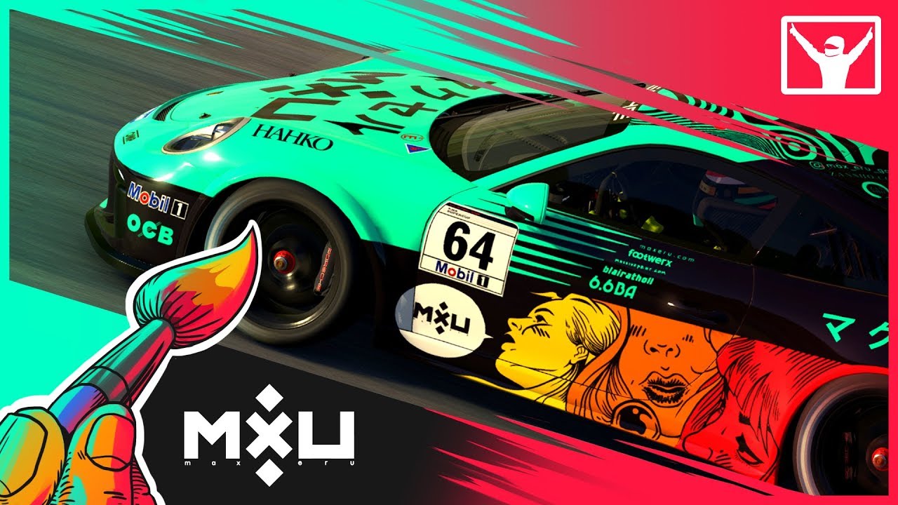 15 hrs in 15 mins - Livery Design (Timelapse) - iRacing Porsche GT3 Cup