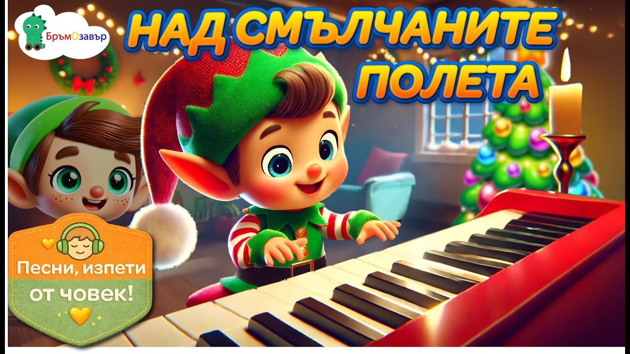 Над смълчаните полета (Зимна песничка) - детска коледна песен - Бръмозавър