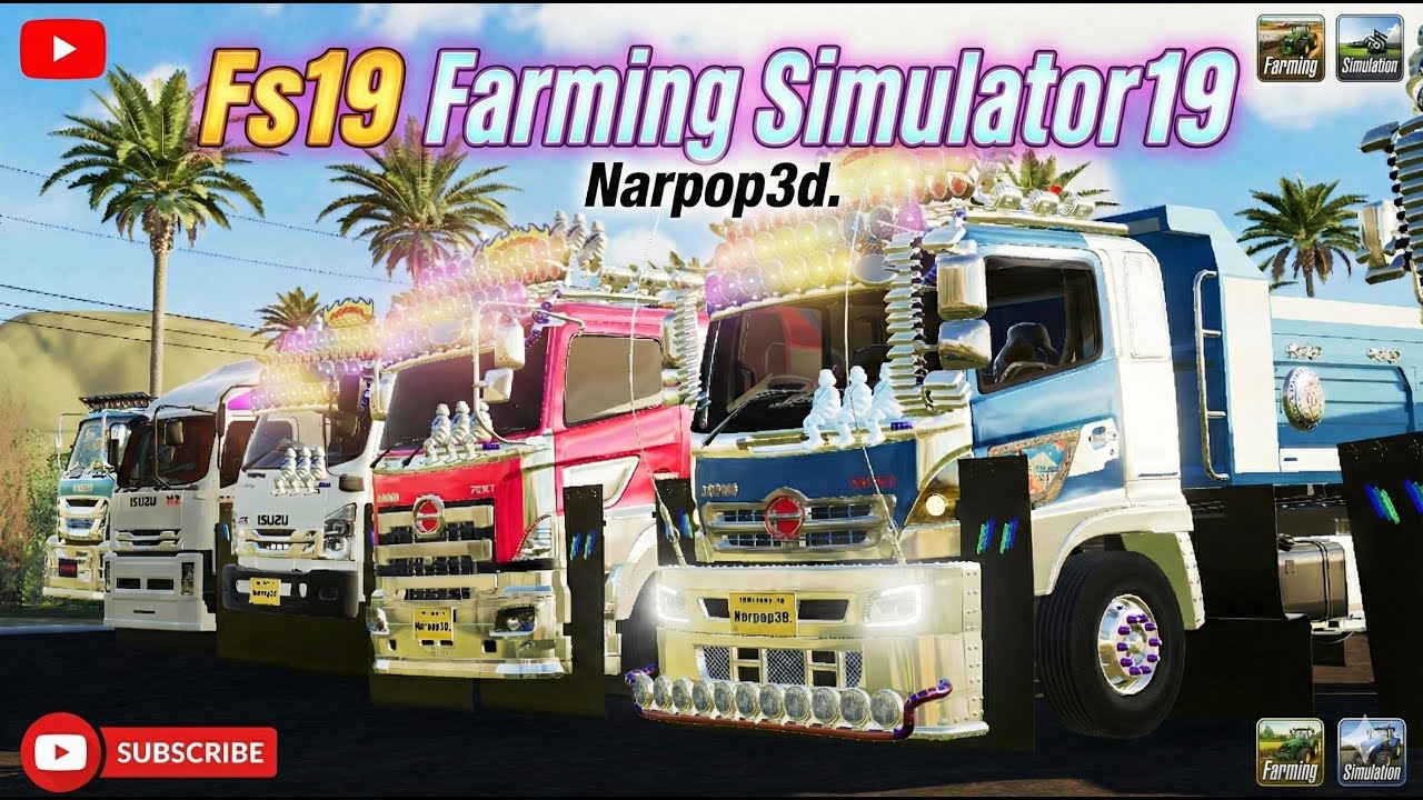 รีวิว Mod รถบรรทุกญี่ปุ่น สวยสมจริงมาก ใน Farming Simulator 19