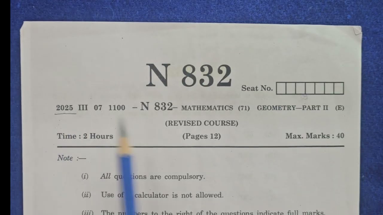 Paper Solution Geometry 2025 | Q.1 A & B  | Board Paper Solution 