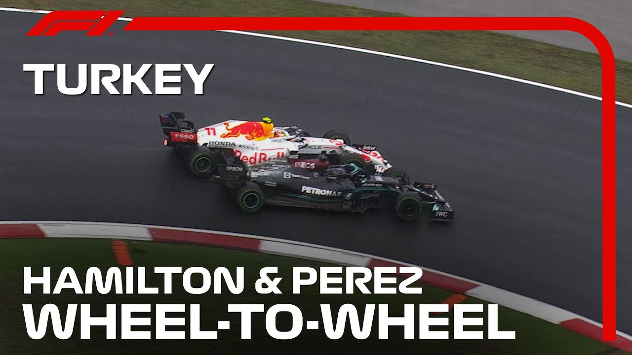 Hamilton & Perez&rsquo;s Wheel-To-Wheel Battle | Turkish Grand Prix 2021