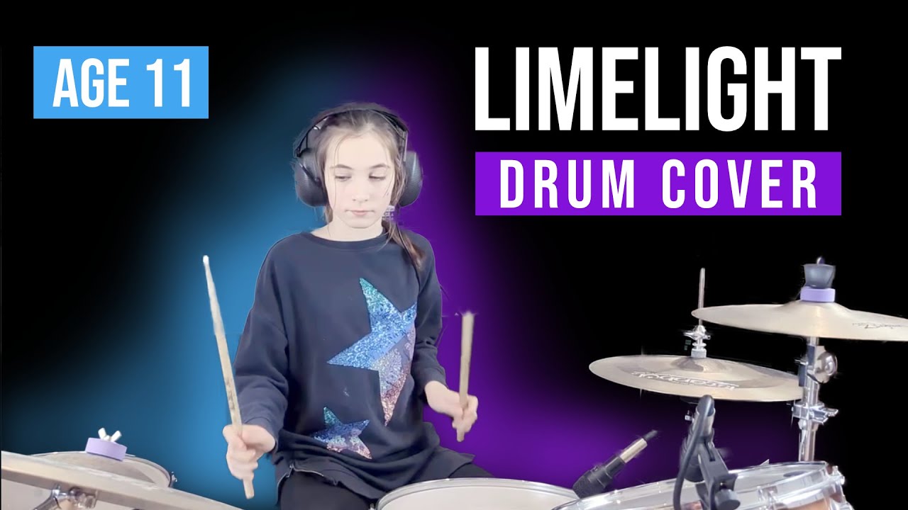 Rush - Limelight | Drum Cover by 11 Year Old Nicole