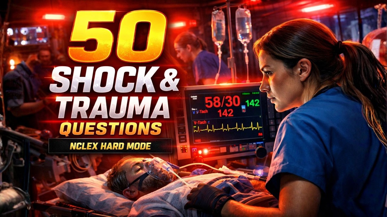 Топ-50 вопросов по шоку и травмам для экзамена NCLEX (продвинутый уровень) #2026 #образование #уч...