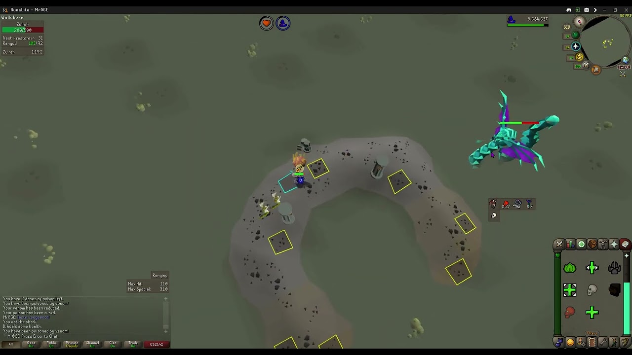 Battling Zulrah