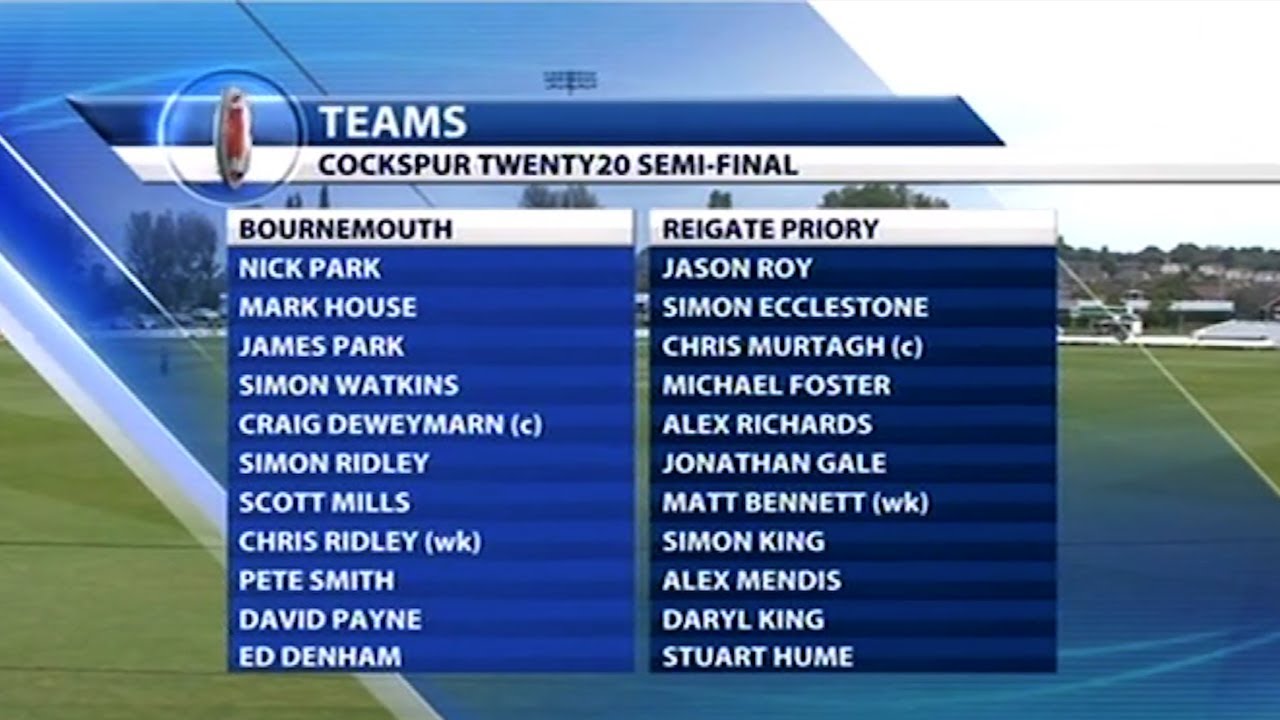 Sky Sports Cockspur Club Twenty20 2009 Semi-Final - Bounemouth vs Reigate Priory