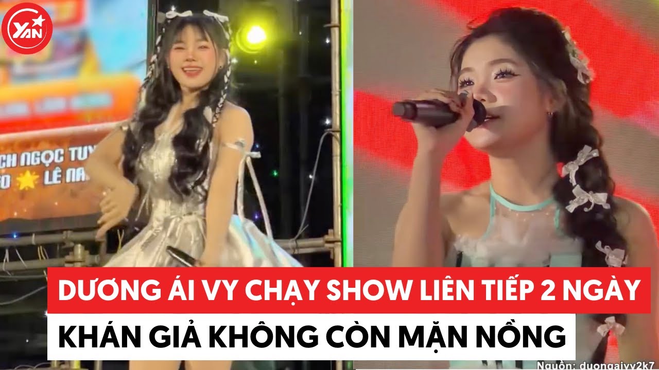 Dương Ái Vy chạy show liên tiếp 2 ngày mặc đồ cũ, khán giả không còn mặn nồng hậu lấy hit