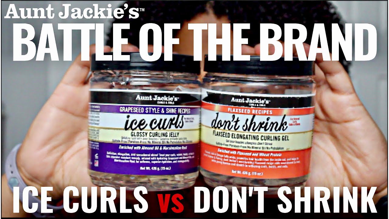 *NEW* Aunt Jackie's Ice Curls Glossy Curling Jelly vs. Don't Shrink Flaxseed Elongating Curling Gel