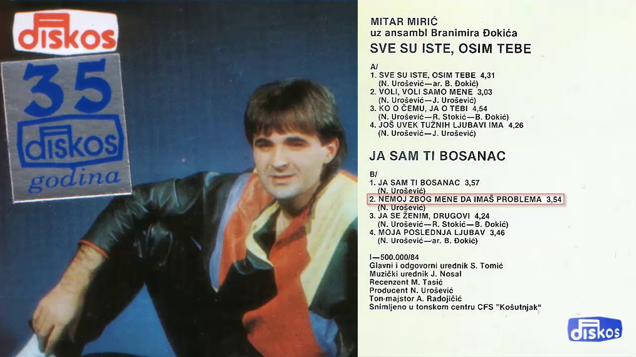 Mitar Miric - Nemoj zbog mene da imas probleme - (Audio 1984)
