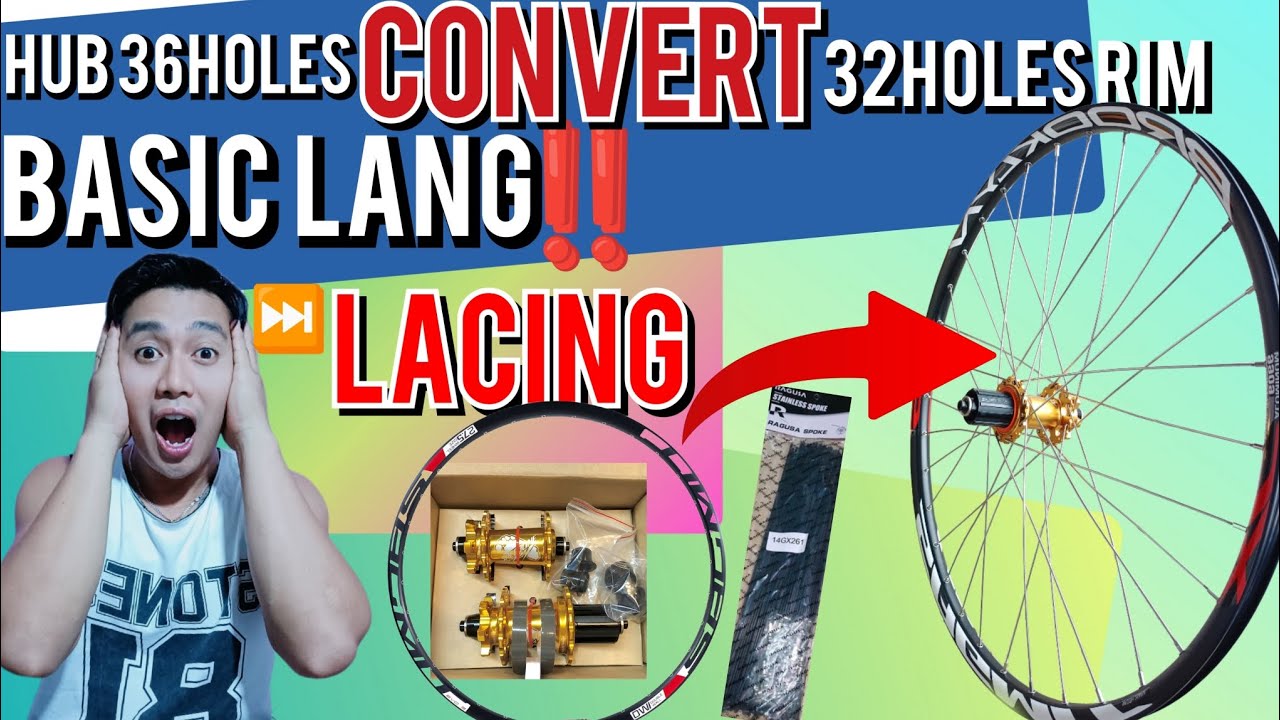 BASIC tutorial kung Paano ang pinakaMADALING Paraan mag lacing ng 36holes na hub sa 32 holes na rim