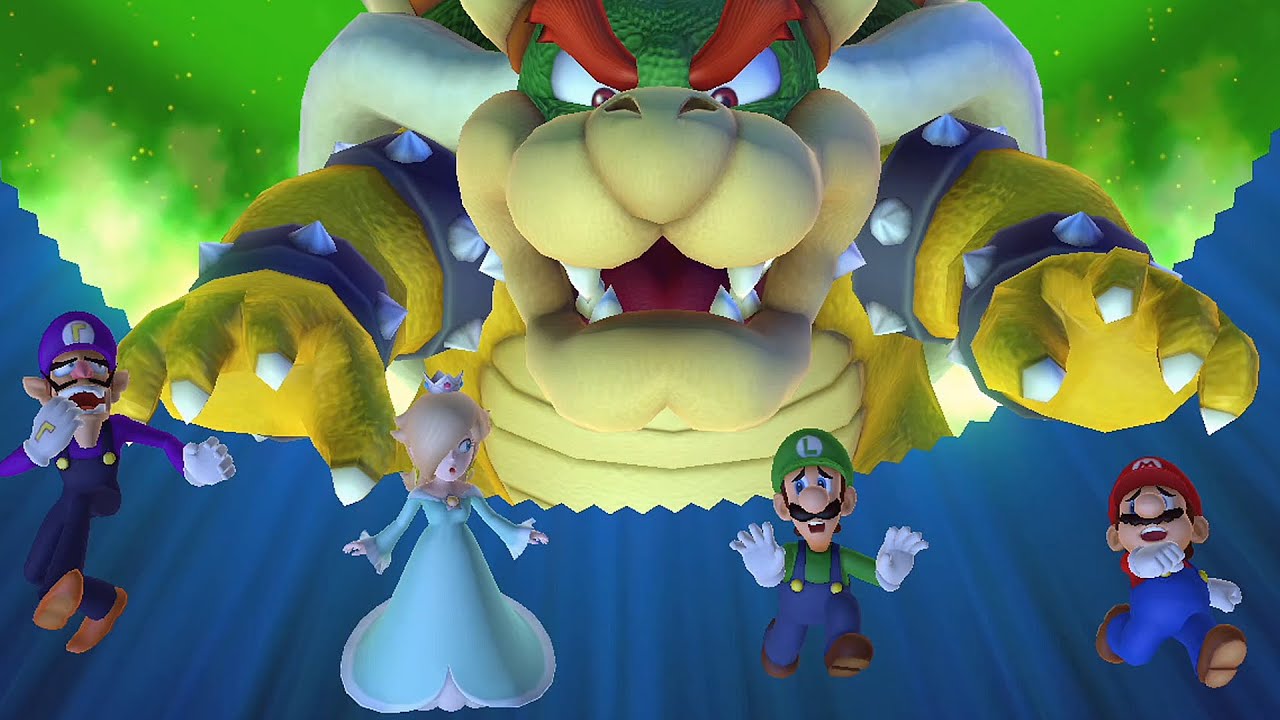 Waluigi, Rosalina, Luigi and Mario Vs. Bowser - Whimsical Water (Bowser Party ) Mario Party 10